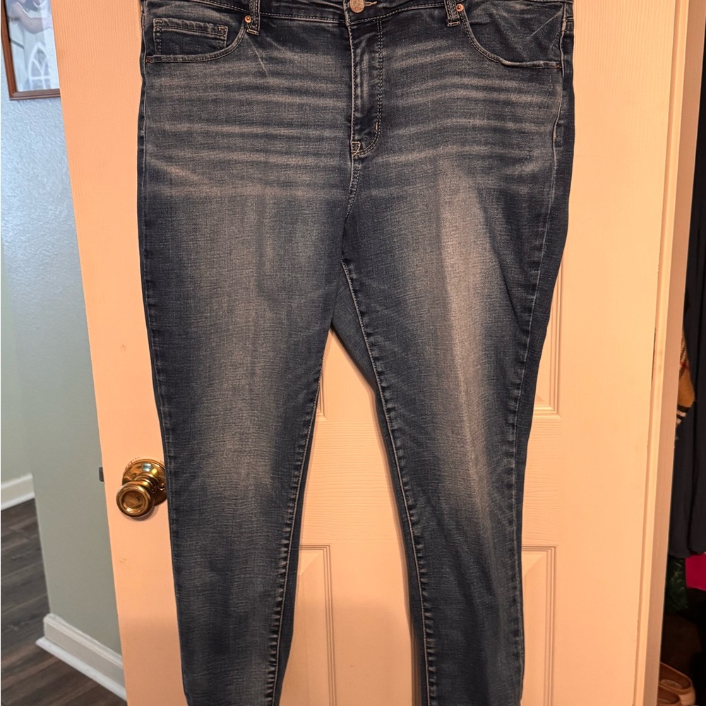 BKE Gabby Women's Dark Blue Skinny Jeans - curvy fit